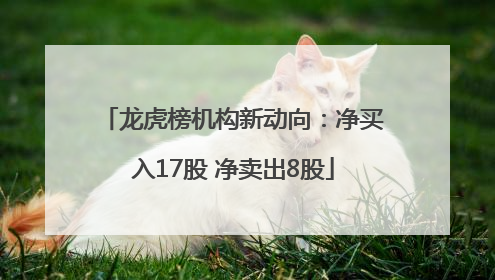 龙虎榜机构新动向：净买入17股 净卖出8股
